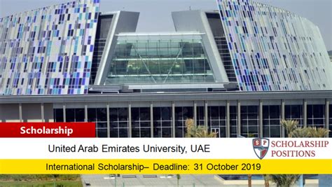 United Arab Emirates University Phd Scholarship For International