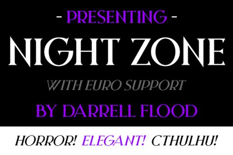 Night Zone Font Darrell Flood Fontspace