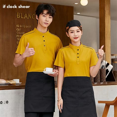 catering coffee bar hotel restaurant staff uniform for waiter waitress receptionist scrubs