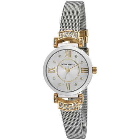 Morningsave Laura Ashley Ladies Deco Crystal Accent Mesh Watch