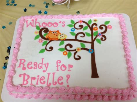 Custom Cakes By Christy Brielle S Pink Owl Baby Shower Cake Baby
