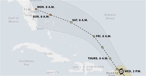 Map Hurricane Dorians Path The New York Times