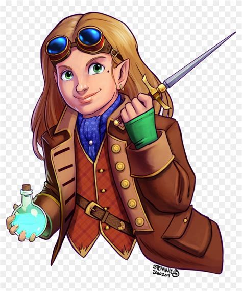 A Finished Commish Of For Doyce Halfling Character Cartoon Clipart