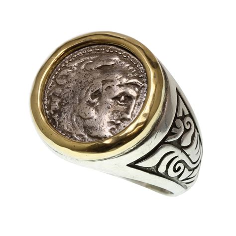 Ancient Coin Rings On Ahalife Rings For Men Sterling Silver Mens