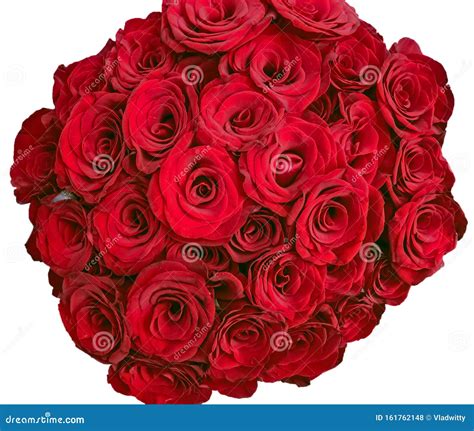 Bunch Of Red Roses Isolated On White Background Valentine S Day Stock