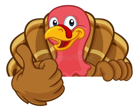 Turkey Thanksgiving Or Christmas Cartoon Character Stock Vector