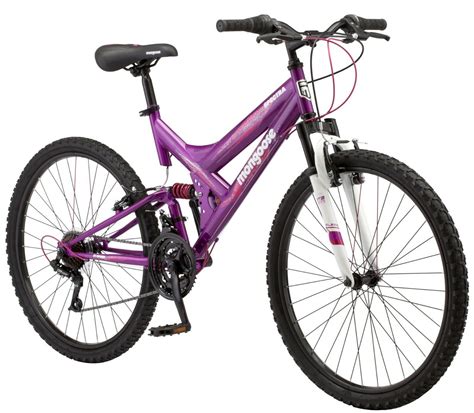 New Mongoose Spectra 26 Inch Womens Steel Frame Mountain Bike Purple