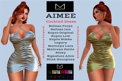 Second Life Marketplace Mudak Aimee Cocktail Dress Fatpack