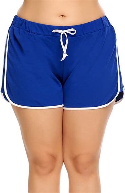 Involand Women Plus Size Shorts Dolphin Shorts Plus Size Running Short For Workout Gym Sports