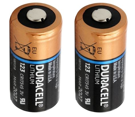 2x Duracell 3v Lithium Batterie 123 1400mah Dl123acr123acr17345