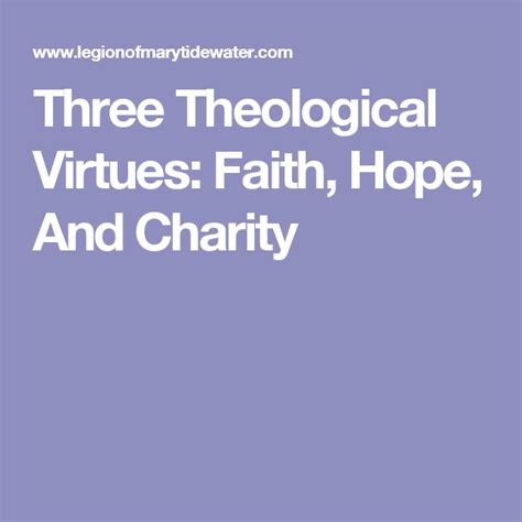 Three Theological Virtues Faith Hope And Charity Faith Charity