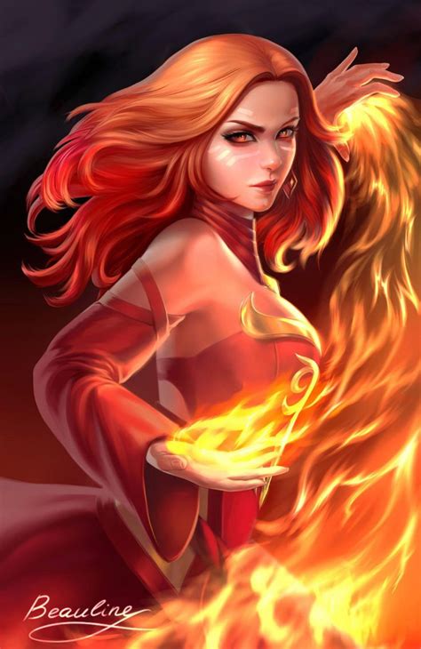 Lina By Beauline On DeviantArt Desain Karakter Fantasi Gadis Seni Digital Dark Fantasy Art