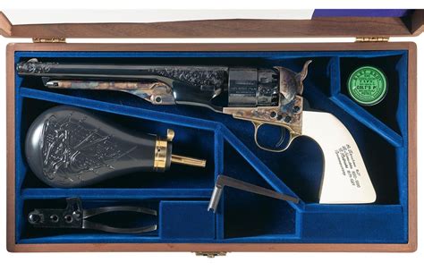 Rare Cased Colt Second Generation Engraving Sampler 1860 Army
