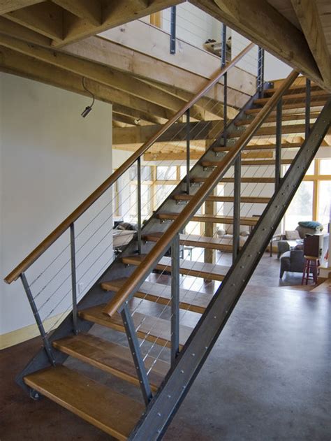 Industrial Staircase Ideas Designs And Remodel Photos Houzz