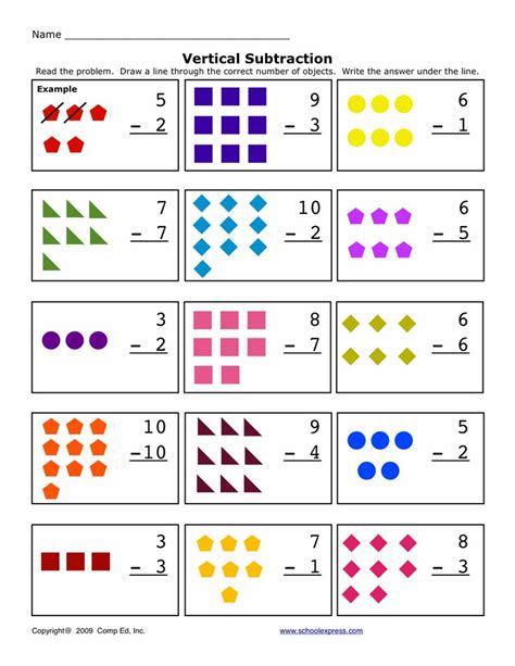 Kids Subtraction Worksheets Printable