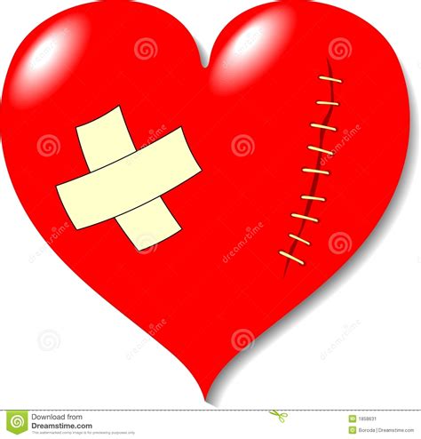 Wound On Heart From Love Stock Vector Illustration Of Medical 1858631