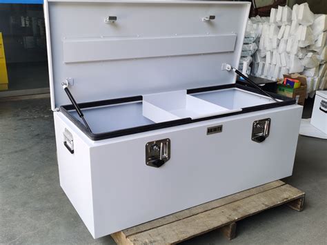 White Steel Toolbox 1200mm With Steel Tray Heavy Duty Tool Box Ute Toolbox