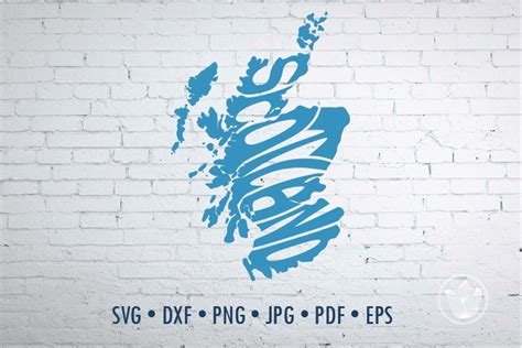 Scotland Word Art Design Map Shape Svg Dxf Eps Png  487361 Cut