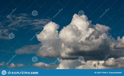Blue Sky With Storm Textured Clouds Stock Photo Image Of Cloud