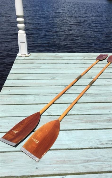 Vintage Folbot Wood Kayak Canoe Paddle Set Of Two 1960s Etsy