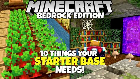 10 Simple Things Every Minecraft Starter Base Needs Bedrock Edition