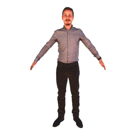 3d Scanned Pose T Pose A Pose Model Turbosquid 1372738