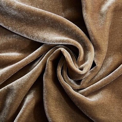 Silk Velvet Silver Brown East And Silk Silk Fabric For Sale