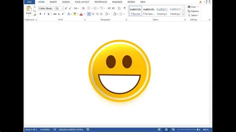 How To Make Emoticon 😀 Smiley In Microsoft Word 2013 Youtube