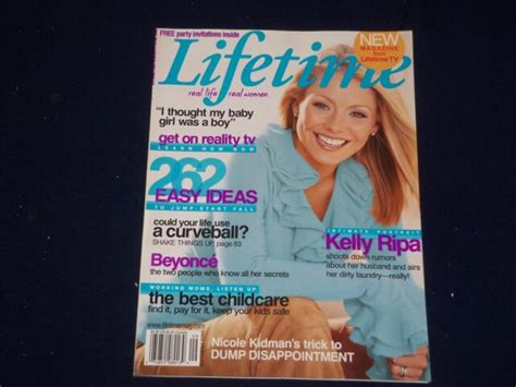 2003 September Lifetime Magazine Kelly Ripa Cover Sp 9705 Ebay