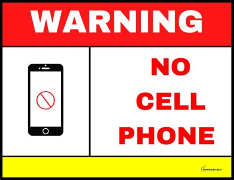 Printable No Cell Phone Sign Free Download