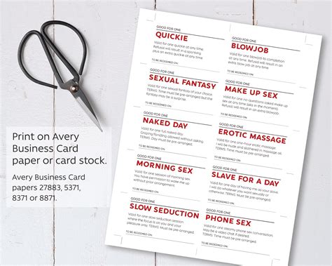 Kinky Edition Submissive Coupon Book Printable Instant Download