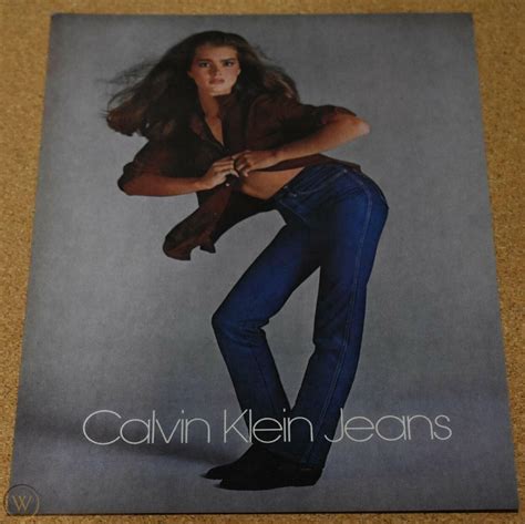 1981 Print Ad Brooke Shields Calvin Klein Jeans Fashion Style Shirt Hair Girl 3679712140