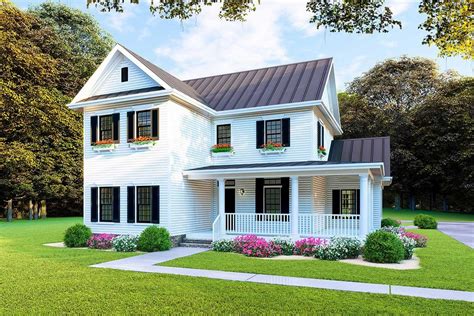 This 3 bedroom house plan was designed for those who enjoy porch living. Plan 70606MK: New American House Plan with L-Shaped Porch and Upstairs Expansion | Farmhouse ...