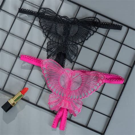 New Butterfly Panties Sexy Lingerie Thongs Low Waist Crotchless Intimate T Back Women S Exotic