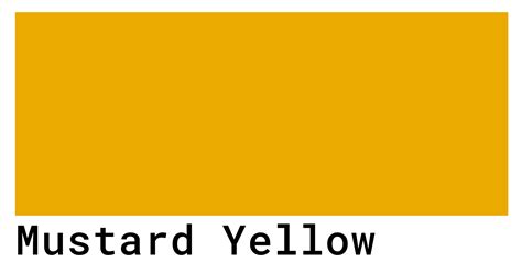 Mustard Yellow Color Codes - The Hex, RGB and CMYK Values That You Need