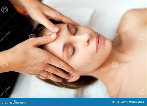 Young Woman Receiving A Massage Stock Image Image 41546707