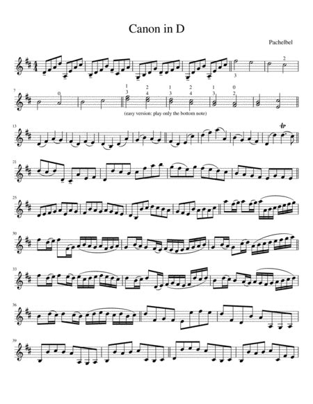 Canon In D Unaccompanied Violin Arr Lena Seeger Sheet Music Pachelbel Violin Solo