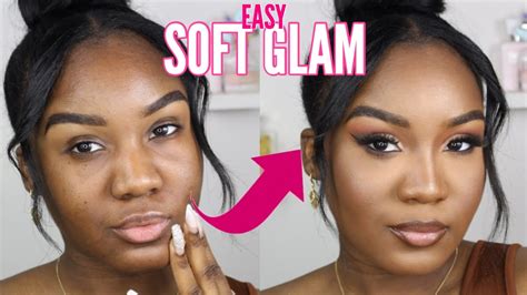 detailed soft glam makeup for black women step by step for beginners imani lee marie youtube
