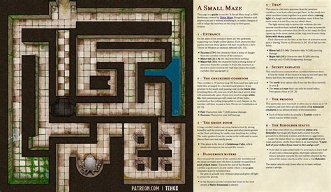 A Small Maze Battlemap And Short Adventure Dndmaps