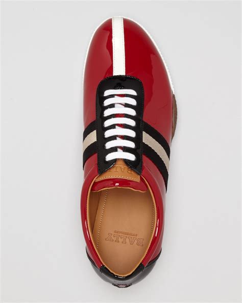 Bally Patent Freenew Sneakers In Red For Men Lyst