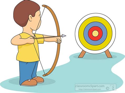Archery Clipart Clipart Archery With Bullseye Target Classroom Clipart