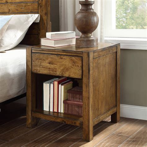 Better Homes And Gardens Bryant Nightstand Rustic Maple Brown Finish