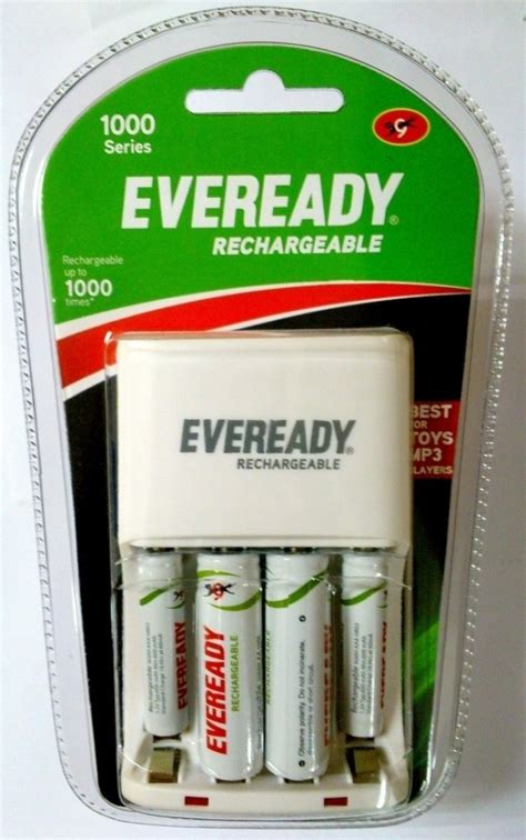 Eveready 1000 Series Aaaaa Nimh Combo With 4 Rechargeable Batteries