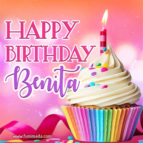 Happy Birthday Benita Lovely Animated  — Download On