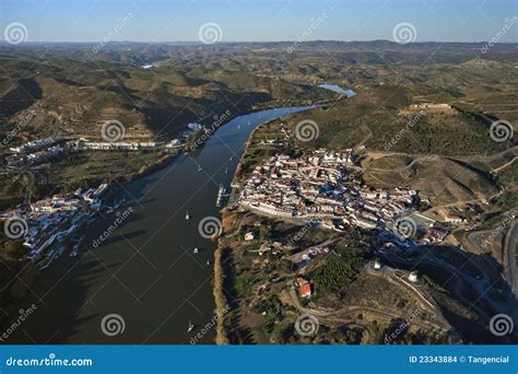 Aerial View Of The Guadiana River Stock Photo Image Of Portugal