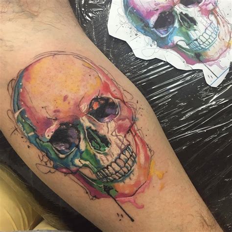 Tattoosorg — Watercolor Skull Tattoo Artist Gabriella