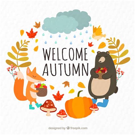 Free Vector Welcome Autumn Background