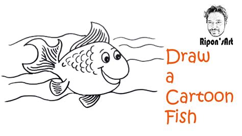 How To Draw A Cartoon Fish Easy Youtube