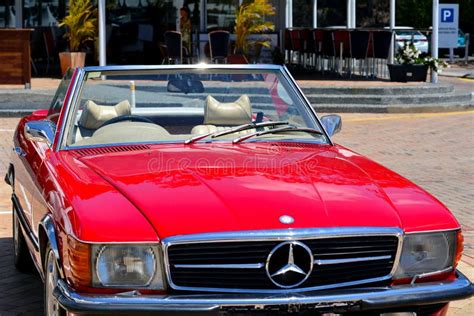 Classic Convertible Car Red Mercedes Benz 560sl Editorial Image
