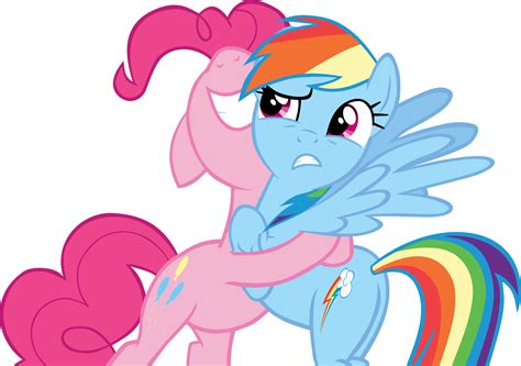 Image Fanmade Pinkie Pie Hugging Rainbow Dash By Snx11 D6ralw0png
